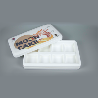 可降解甘蔗濕壓模制纖維月餅包裝盒